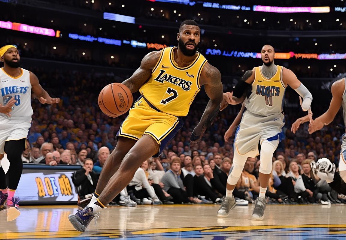 NBA西部决赛湖人VS掘金：内外结合阵地战战术解析与精彩瞬间回顾(图3)